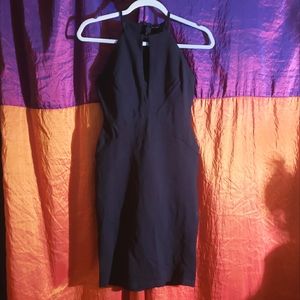 Windsor black keyhole collar little black dress size M